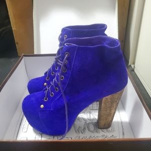 NWT Jeffrey Campbell Purple Suede Litas Size 8M